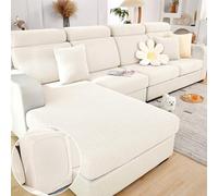 Twaynorb Sofa Hero Covers, Slip Covers for Sofas/Couches, Soothing Home Sofa Covers Washable, Magic Sofa Covers for 2/3 Cushion Couch (A-White,Large Single Seat Cover)