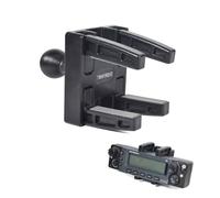 TWAYRDIO Adjustable Mount Bracket with 25mm/ B size/ 1" Ball Adapter, for Detachable Panel mobile CB radio & Scanners, Compatible with RAM Mounts B Size Double Socket Arm for ICOM TYT Yaesu Retevis
