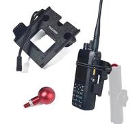 TWAYRDIO Handheld Radio Holder Walkie-talkie Belt Clip Hanger with Aluminium 1" Ball Adapter Compatible with RAM Mounts 1 Inch Ball Mount and Socket Arm, for HT Ham Radios Scanners Mics