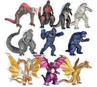 TwCare Set of 10 Godzilla vs Kong Dinosaur Dragon Toys Movable Joint Action Figures, King of The Monsters Shin Ultima Gamera Mecha MechaGodzilla Ghidorah Skull Crawler Destoroyah Cake Toppers Pack