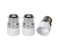 TWDRTDD 3-Pack B22 to E14 Socket Adapter,Bayonet to Small Screw Adapter, BC to SES Converter, 0-250V, Lamp Socket Converter for LED, CFL Bulbs