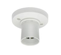 TWDRTDD BC Batten Holder with Ceiling Rose Base, B22 Bayonet Light Bulb Socket, White Plastic Ceiling Lamp Holder Fitting for Kitchen, Living Room, Bedroom