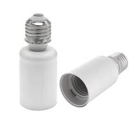 TWDRTDD E27 Light Socket Extender, 6.9 cm Extension, E27 Standard Medium Base Lamp Bulb Socket Adapter, White, Max 60W (E27-E27,2-Pack)
