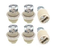 TWDRTDD G9 Lamp Holders with Bracket, 6-Pack, Ceramic Base, Bi-Pin, White, Wall Mount, 250V/2A, 500W, LED, CFL or Halogen Compatible
