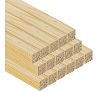 TWE - Tucci Wood Essence | High Quality Solid Wood Slats | Planed Boards on Four Sides Chamfer on Edges | 1 m Wood Slats | Made in Italy | 1 Pack of 16 Pieces (15 x 15 x 1000)