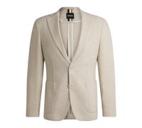 Tweed blazer with stretch and micro pattern - male - Hugo - Blazers - Beige - 3XL - Jackets 3XL
