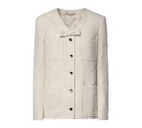 Tweed Boucle Jacket with Bow and Pockets - female - Alessandra Rich - Tweed Jackets - White - S - Jackets S