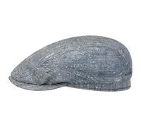 Tweed Herringbone Driver Flat Cap by Stetson