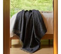 Tweedmill Beehive Blanket/Throw Navy & Grey 150x240cm 100% Pure New Wool Made in the UK