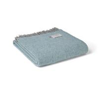 Tweedmill Beehive Blanket/Throw Spearmint & Grey 150x240cm 100% New Wool Made in the UK