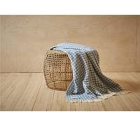 Tweedmill Jacquard Spot Throw/Blanket - Blue Jay - 1300x200cms - 100% New Pure Wool Made in Wales