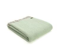Tweedmill Lifestyle Herringbone Throw/Blanket - Silver Grey & Laurel Green - 150cm x 183cm - 100% Pure New Wool Made in Wales