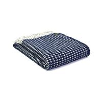 Tweedmill Navy Blue Treetop Design Pure New Wool Throw