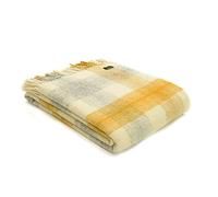 Tweedmill Pure New Wool Meadow Check Throw - Yellow