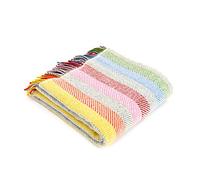 Tweedmill Pure New Wool Rainbow Grey Stripe Throw