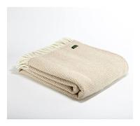 Tweedmill Textiles 100% Pure Wool Blanket Beehive Throw Design in Oatmeal