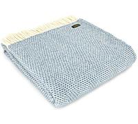 Tweedmill Textiles Beehive KNEE RUG Throw Blanket -100% Pure New Wool - BRITISH MADE - PETROL