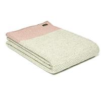 Tweedmill Textiles Crossweave Whipped Edge Pure New Wool Throw - Dusky Pink - British Made