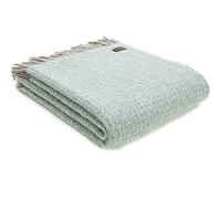 Tweedmill Textiles Illusion KNEE RUG Throw Blanket -100% Pure New Wool - BRITISH MADE - SPEARMINT and GREY