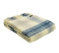 Tweedmill Textiles Meadow Check Throw Ink 100% Pure New Wool Made in the UK