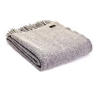 Tweedmill Textiles Wafer KNEE RUG Throw Blanket -100% Pure New Wool - BRITISH MADE - SILVER GREY
