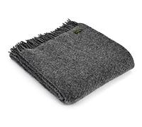 Tweedmill Textiles Wafer KNEE RUG Throw Blanket -100% Pure New Wool - BRITISH MADE - SLATE GREY