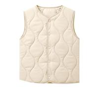 Tween Girl Winter Coats Cotton Vest Boys and Girls' Thick Vest School Divine Tool with Velvet Inner Warm Vests Shoulder Girls Jacket Size 8 Puffer Jacket (Beige, 7-8 Years)