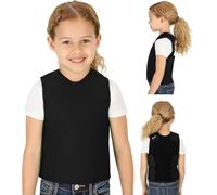 Tweens Sensory Compression Vest for Kids - Deep Pressure Comfort for Autism, ADHD, SPD - Calming, Breathable, Form-Fitting, Adjustable, Lightweight Sensory Clothing Vest for Children (Large, Black)