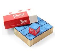 Tweeten MASTER BILLIARD Pool Snooker Cue Chalk - Dozen Box 12 Pieces - SKY BLUE