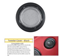 Tweeter speaker cover designed for BMW 3 Series F30 F31 F34 F35 and 4 Series F32 F33 F36 F82 models to protect speakers and improve audio (Black)