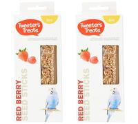 Tweeter's Treats Seed Sticks for Budgies - Red Berry (Pack of 2)