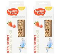 Tweeter's Treats Seed Sticks for Budgies - Red Berry (Pack of 2)