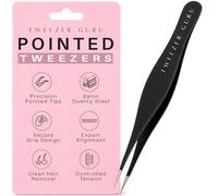 Tweezer Guru Pointed Tweezers for Ingrown Hair and Splinter - Professional Stainless Steel Precision Tweezer for Eyebrows and Facial Hair Removal for Men and Women