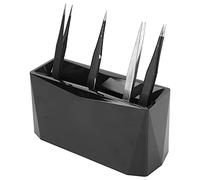 Tweezer Set, 6 Hole Acrylic Eyelash Extension Tweezers Display Stand, Exquisite Appearance Makeup Tweezers Storage Stand Suitable for Storing Makeup Brushes (Black)