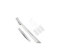 TWEEZERMAN Eyebrow Razor with Mini Slant Tweezer Set (Mini Slant Tweezer & Brow Razor Set), Silver