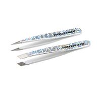 Tweezerman Hollygraphic Micro Mini Tweezer Set, 2 Piece Set