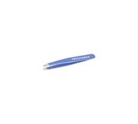 Tweezerman Mini Slant Tweezer - Tweezers for Eyebrows, Travel Tweezers for Eyebrows, Facial Hair, Ingrown Hair (Granite Sky)