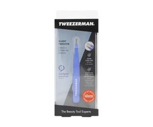 Tweezerman Slant Eyebrow Tweezers Stainless Steel Hair Pluckers Lapis Blue