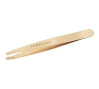 TWEEZERMAN Slanted Tweezers, Professional Hair Plucking for Perfect Eyebrows, Champagne