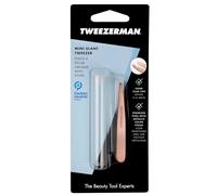 Tweezerman NYC Mini Slant Tweezer - Tweezers for Eyebrows, Travel Tweezers for Eyebrows, Facial Hair, Ingrown Hair