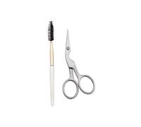 Brow Shaping Scissors With Brush Silver