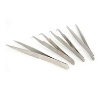 Tweezers for Crafting, Craft Tweezers Sewing Machine Accessories 4PCS Stainless Steel Tweezer Straight and Curved Tweezer Anti Static Tweezers for Craft Repairing