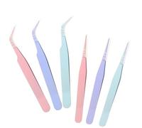 Tweezers for Facial Hair Women, 6 Pack Stainless Steel Pointed Tweezers for Ingrown Hair, Eyebrows Plucking Beauty Tool for Women & Men