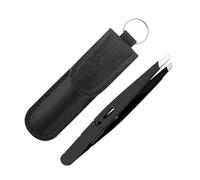 Tweezers, Stainless Steel Slanted Tip, 1-piece, Facial Hair Puller Tool, Eyebrow Lash Grooming Kit, Compact Beauty Accessory, Ideal For Beauty Plucking Grooming Brow Lash Face Purse Travel Women Men U