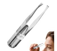 Tweezers With Light - Precise Beauty Accessory | Built In LED Light, Non-Slip Handle For Fine Hairs, Easy To Use, Portable, Solid Metal, Daily Facial Care