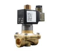 TWEFTPKD 1PCS AC220V solenoid valve 1/4" 3/8" 1/2" 3/4" normally open valve brass water valve EPDM VITON seal high temperature resistance(AC220V-NBR,0.5 Inch)