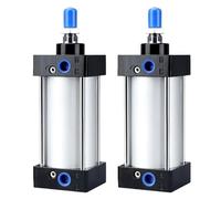 TWEFTPKD 1pcs SC32/40/50/63mm Bore Standard Air Pneumatic Cylinders Piston Double Acting 25-150mm Stroke Aluminum Alloy(Stroke 125mm,SC80 (Bore 80mm))