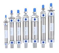 TWEFTPKD 1pcs Stainless Steel Double Action Type With Magnet 16/20/25/32/40mm Bore 25/50/75/100/125/150mm stroke pneumatic cylinder(Stroke 125mm,Bore 25mm)