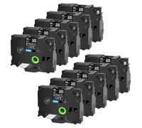 TWEJHX 10 Pack Black On Clear 18-36mm Etching Stencil Label Tape Compatible With STe-141 ST-151 STe161(10PK 36mm)