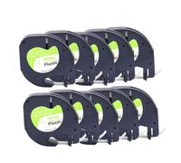 TWEJHX 10pc 91331 91201 91200 12267 12mm Multicolor Plastic Label Tape Compatible With Printer Supplies For Part Number 91202 Paper Tape Works With LT100H(10pcs White-91200)